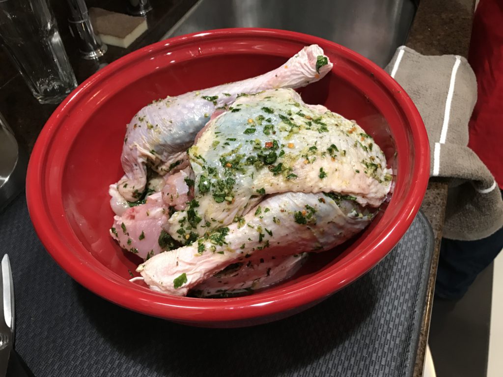 Insert Gremolata Under Turkey Skin