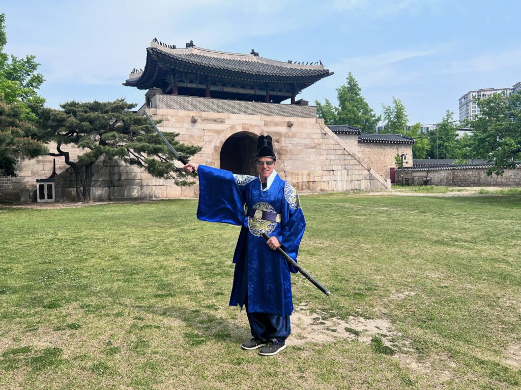 Gyeongbokgung Palace in Hanbok