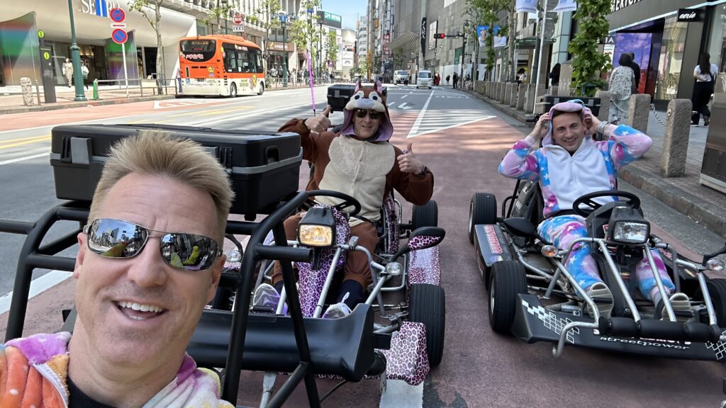 Monkey Kart Racing through the streets of Tokyo