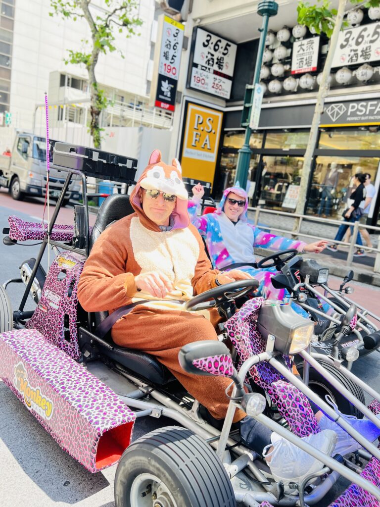 Monkey Kart Racing through the streets of Tokyo