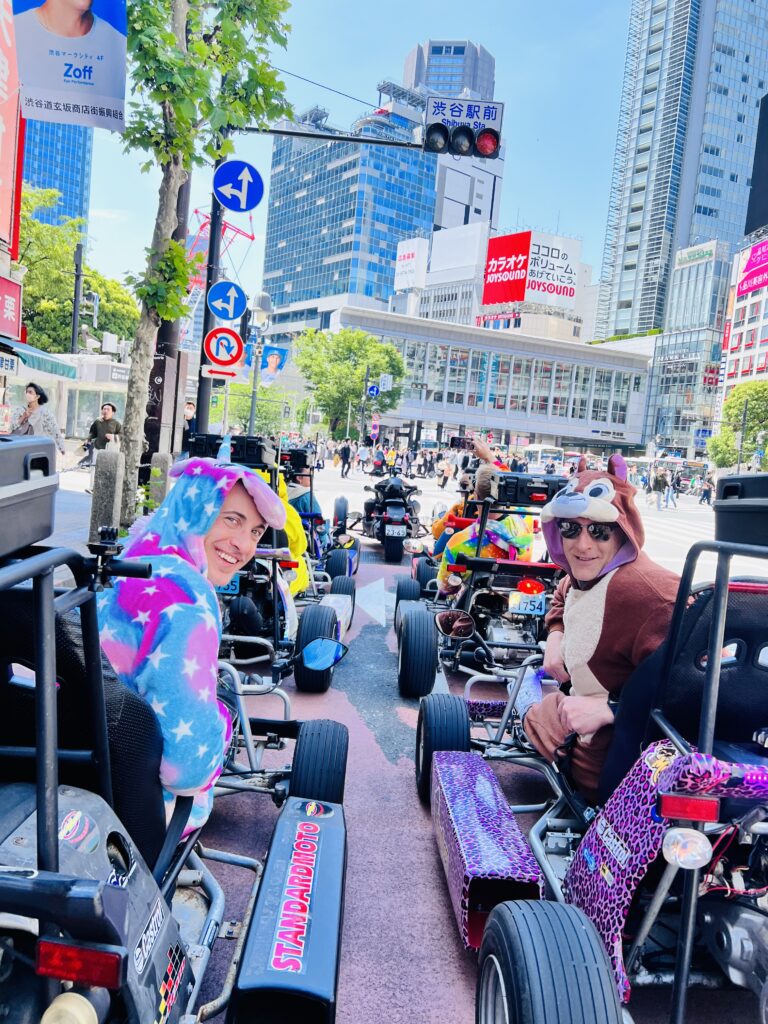 Monkey Kart Racing through the streets of Tokyo