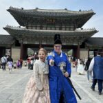 Gyeongbokgung Palace in Hanbok