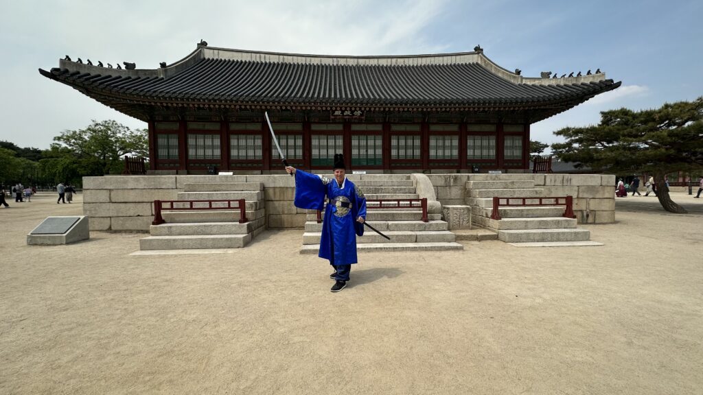 Gyeongbokgung Palace in Hanbok