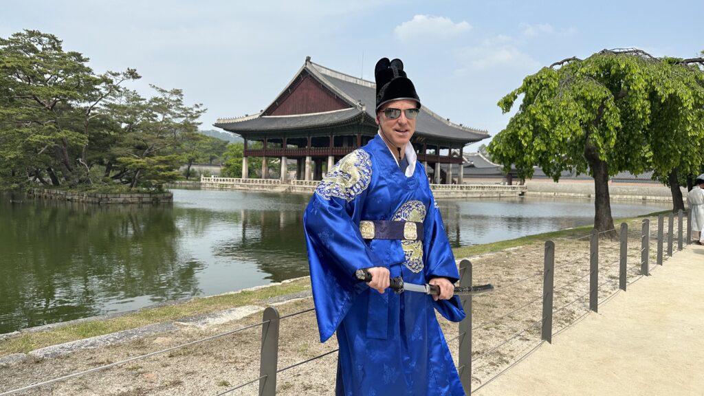 Gyeongbokgung Palace in Hanbok