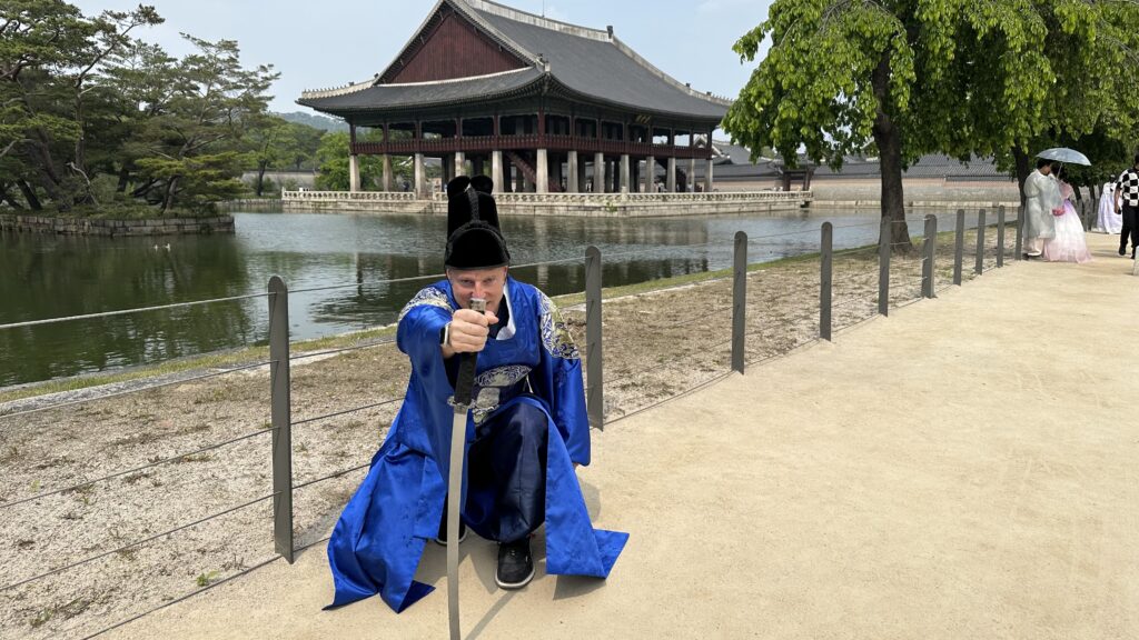 Gyeongbokgung Palace in Hanbok